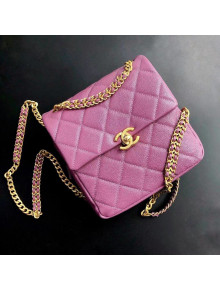 Chanel Grained Calfskin Backpack AS3108 Purple 2022