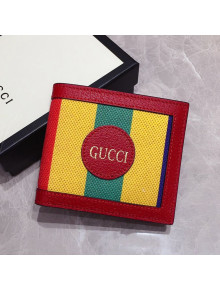 Gucci Baiadera Stripe Canvas Bi-bold Wallet 625600 Multicolor 2020