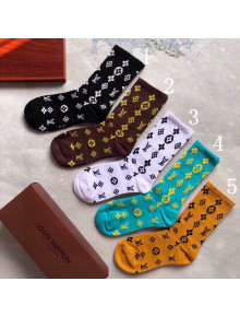 Louis Vuitton Monogram Mid-High Socks 5 Colors 2021