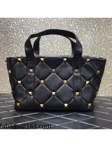 Valentino Roman Stud The Tote in Calfskin Nappa Black 2021 1166