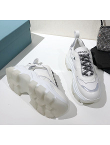 Prada Block Sneakers White/Silver 2020