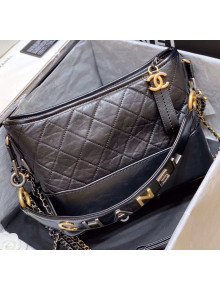 Chanel Medium CHANEL'S GABRIELLE Hobo Bag in Aged Calfskin AS1582 Black 2020(Top Quality)