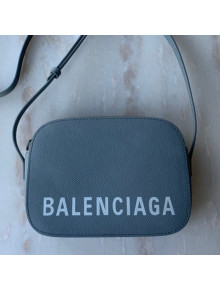 Balenciaga Ville Camera Bag in Grained Leather Grey 2019