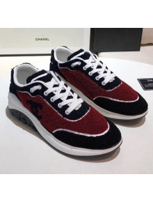 Chanel Terry-cloth & Goatskin Classic Sneaker Deep Red/Black 2020