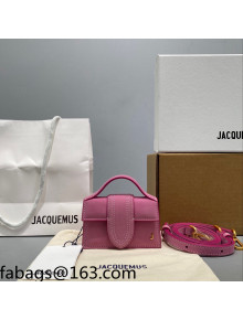 Jacquemus Le Bambino Suede Mini Bag Pink 2021