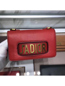 Dior Mini J'adior Flap Bag In Calfskin Red 2018