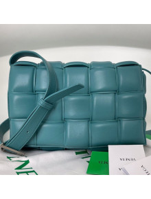 Bottega Veneta Padded Cassette Medium Crossbody Messenger Bag Water Green 2021 15