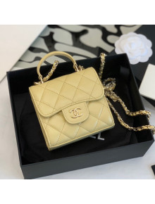 Chanel Lambskin Clutch with Chain AP2682 Yellow 2022