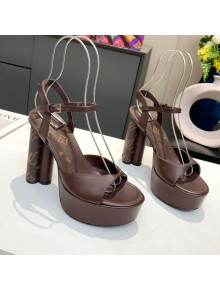 Louis Vuitton Podium Platform Sandal Dark Brown 2021