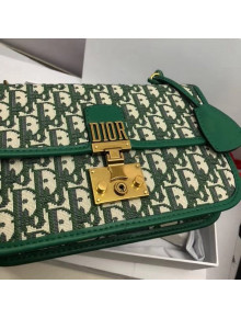 Dior Oblique Canvas Medium "Dioraddict" Flap Bag Green 2018