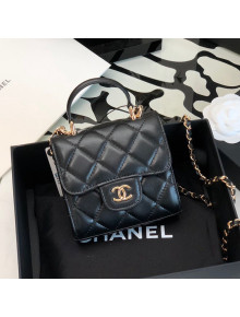 Chanel Lambskin Clutch with Chain AP2682 Black 2022