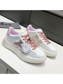 Hogan White Calfskin Sneakers Pink 2021 05