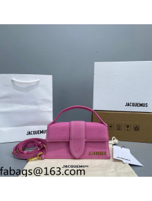 Jacquemus Le Bambino Suede Small Crossbody Bag Pink 2021