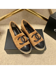 Chanel Shearling Espadrilles Brown 2021 1122109