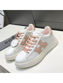 Hogan White Calfskin Sneakers Pink 2021 07 