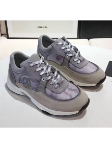 Chanel Calfskin Suede & Fabric Classic Sneaker Grey 2020(For Women and Men)