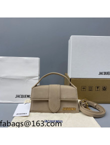 Jacquemus Le Bambino Suede Small Crossbody Bag Beige 2021