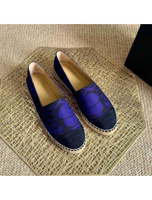 Chanel Print Espadrilles Royal Blue 2021 112303