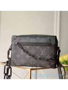 Louis Vuitton Men's Matte Mini Soft Trunk Box Bag in Monogram Canvas M44735 Black 2020