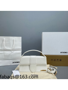 Jacquemus Le Bambino Leather Medium Crossbody Bag White 2021