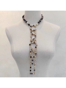 Chanel Pearl CHANEL Necklace AB2500 White/Black 2019