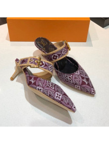 Louis Vuitton Since 1854 Sofia Heel Mules 1A8NW9 Burgundy 2021