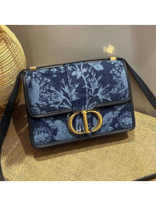 Dior 30 Montaigne Bag in Blue Flowers Cannage Denim 2021