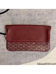 Goyard Folding Leather Clutch 020169 Burgundy 2021