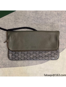 Goyard Folding Leather Clutch 020169 Grey 2021