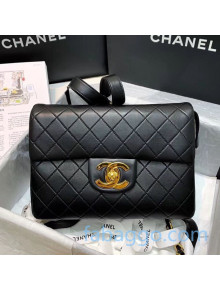 Chanel Vintage Quilted Leather Backpack Black 2020