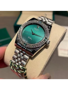 Rolex Datejust Women's Watch Green/Silver 2021