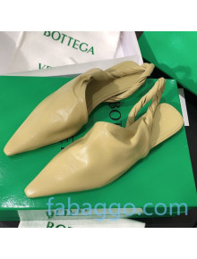 Bottega Veneta Lambskin Flat Slingbacks Yellow 2020