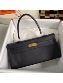 Hermes Shoulder Kelly Bag 42cm in Togo Leather Black/Gold 2020