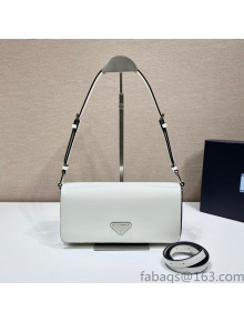 Prada Brushed Leather Prada Femme Bag 1BD323 White 2022