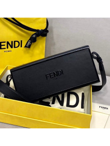 Fendi Wood and Leather Horizontal Box Mini Bag Black 2021