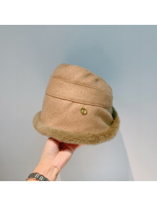 Dior Shearling Bucket Hat Beige 2021 48