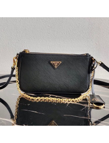 Prada Saffiano Calfskin Mini Bag 1BH171 Black 2020