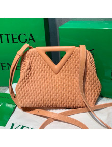 Bottega Veneta Small Point Top Handle Bag in Lozenge Quilted Leather Peachy Pink 2021