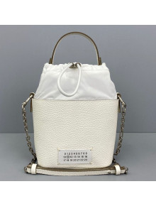 Maison Margiela 5AC Grainy Mini Bucket Bag White 2021