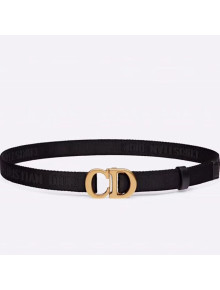 Dior Saddle Nylon Belt 20mm with CD Buckle Black 2019