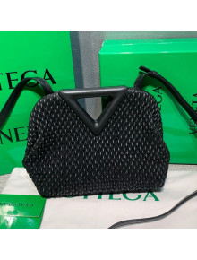 Bottega Veneta Small Point Top Handle Bag in Lozenge Quilted Leather Black 2021