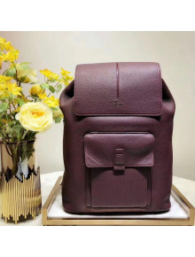 Dior Calfskin Rucksace Backpack Burgundy 2018