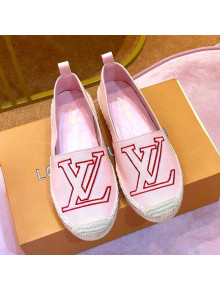 Louis Vuitton Seashore Oversize LV Flat Espadrilles 1A4VZK Pink 2019