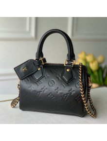 Louis Vuitton Speedy BB in Black Monogram Embossed Leather M57111 Black 2020