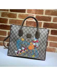 Gucci x Disney Donald Duck GG Canvas Tote Bag 648134 Beige/Blue 2020