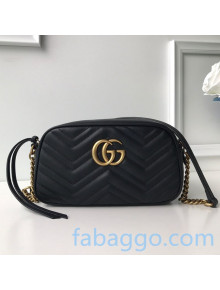 Gucci GG Marmont Small Matelassé Shoulder Bag 447632 Black 2020