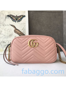 Gucci GG Marmont Small Matelassé Shoulder Bag 447632 Light Pink 2020