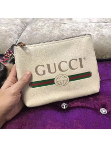 Gucci Gucci Print leather Small Portfolio 495665 White 2017