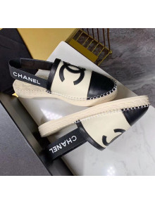 Chanel Lambskin Espadrilles Mules Sandals Beige/Black 2020