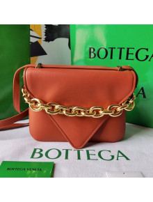 Bottega Veneta Mount Smooth Calfskin Small Chain Envelope Bag Maple Brown 2021